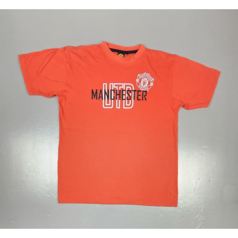 Manchester‎ United FC T-Shirt Mens Small Red Y2k Premier League Soccer MAN UTD